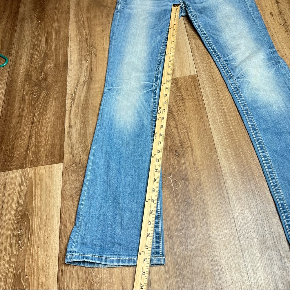 Miss Me Womens Denim Jeans Embroidered Bling Size 28X32 JW5180B12 Boot Cut - Picture 2 of 9